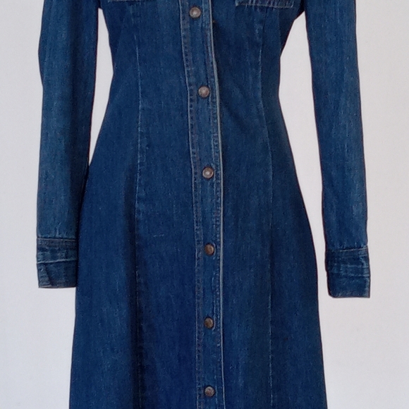 Vintage denim dress - Picture 2 of 14